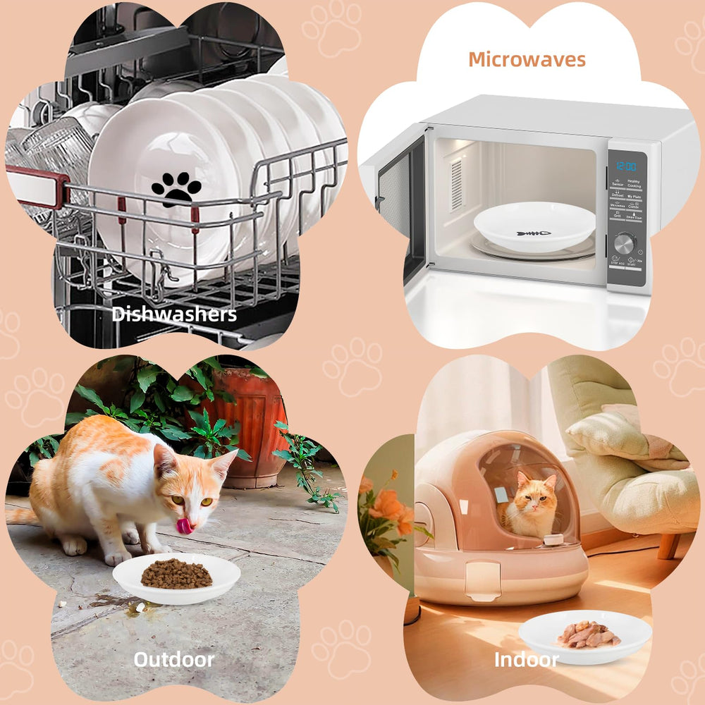 STAOVA versatile cat bowls used for snacks and fruit in kitchen