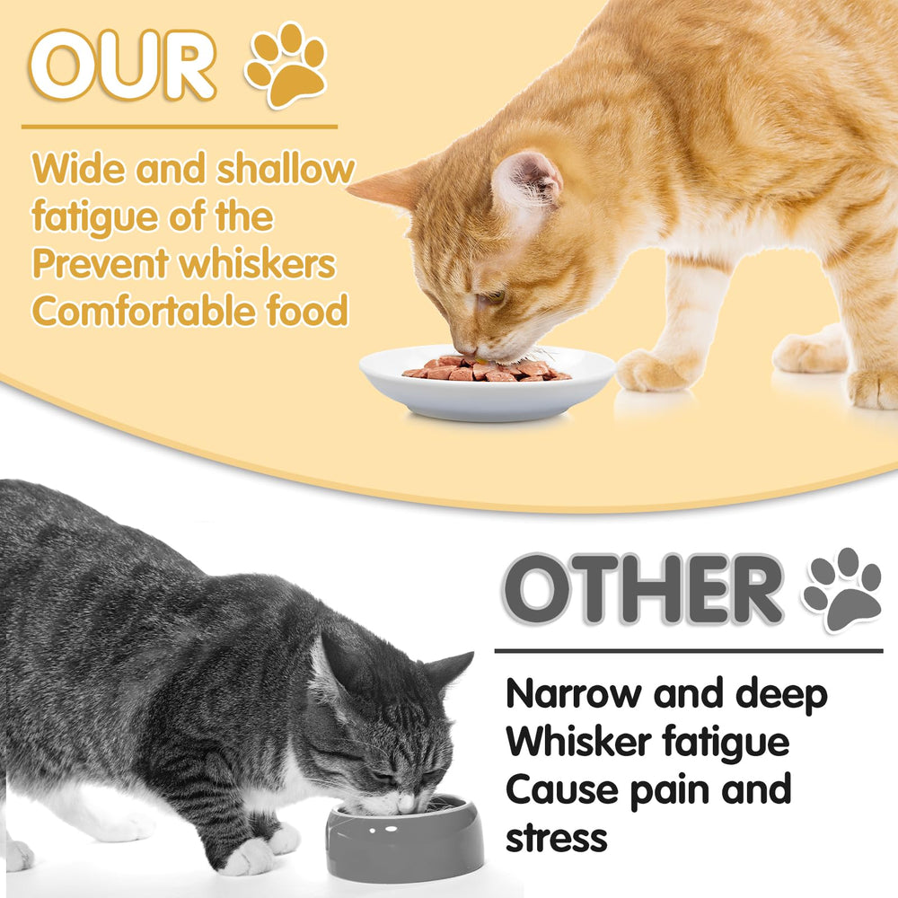 STAOVA ceramic cat bowls multi-pet use show versatility for puppies, rabbits, and other small companions