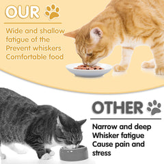 STAOVA ceramic cat bowls multi-pet use show versatility for puppies, rabbits, and other small companions