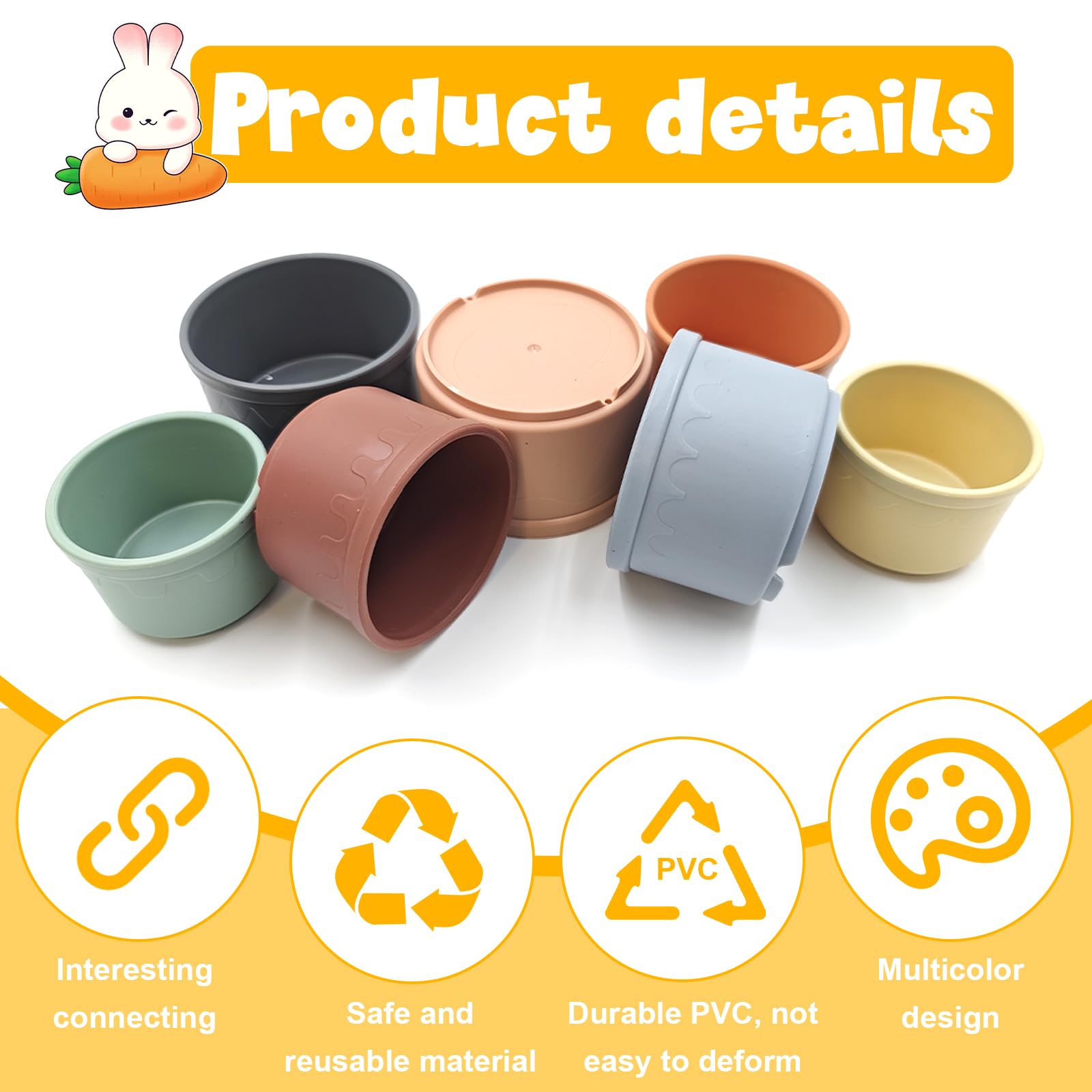 Starfa Lab stackable cups support fun foraging play for small pets