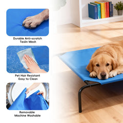 STARLATTA elevated dog bed Teslin mesh close-up for breathability and quick-dry