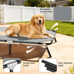 STARLATTA elevated outdoor dog bed middle-support bracket improves stability