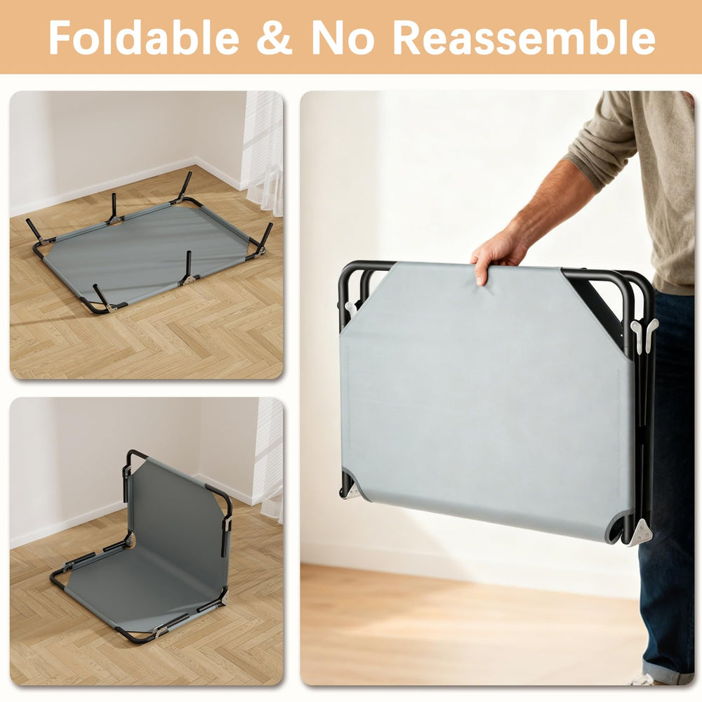 STARLATTA elevated outdoor dog bed portable for camping and travel