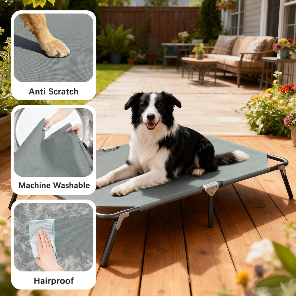 STARLATTA elevated outdoor dog bed washable fabric for easy cleanup