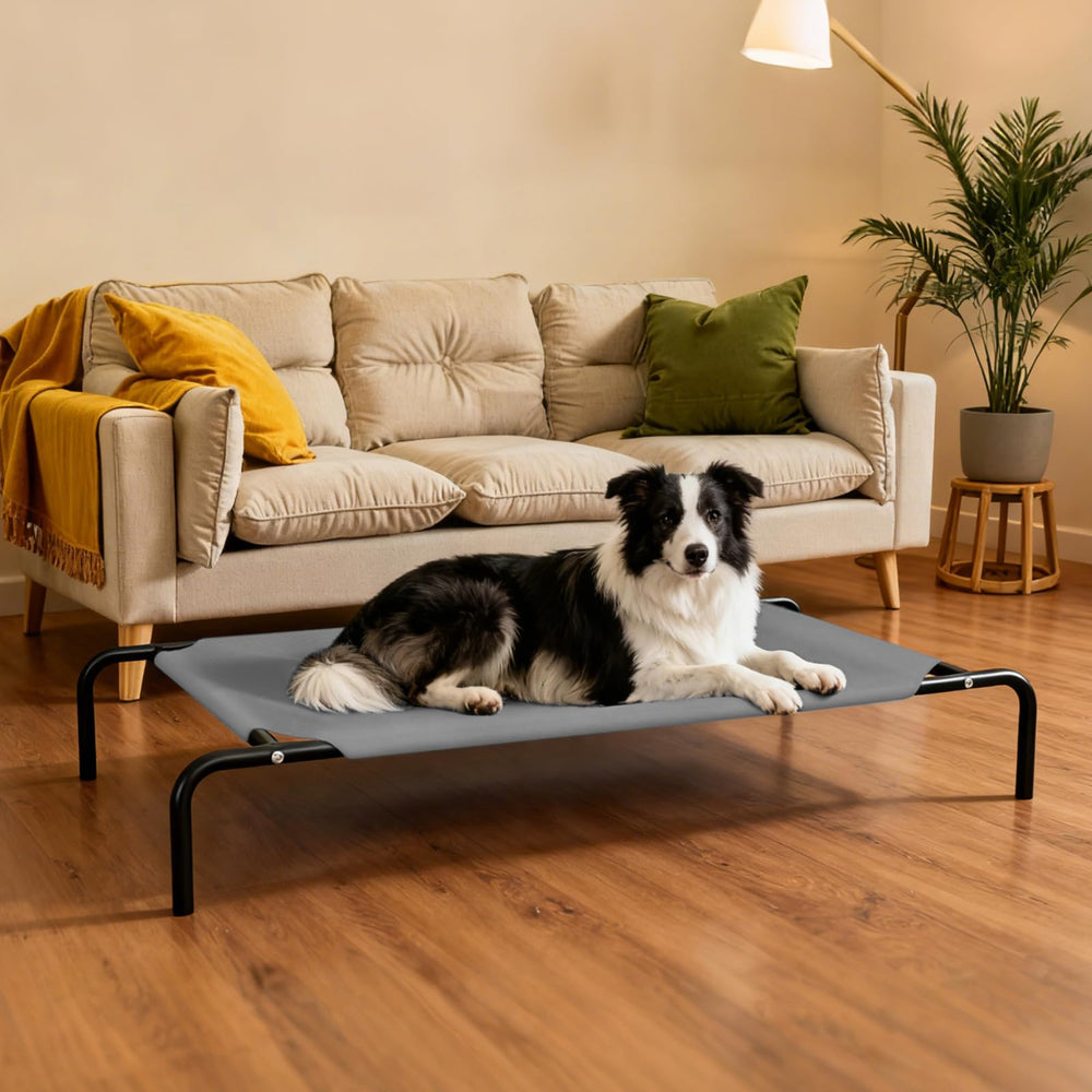 STARLATTA waterproof outdoor pet cot mesh closeup shows breathable tension and durability