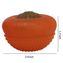 Starmark Bento Ball dog toy—side view, compact durability for small breed chewers.