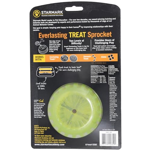 Starmark Everlasting Sprocket Medium highlights durable material perfect for strong chewers.