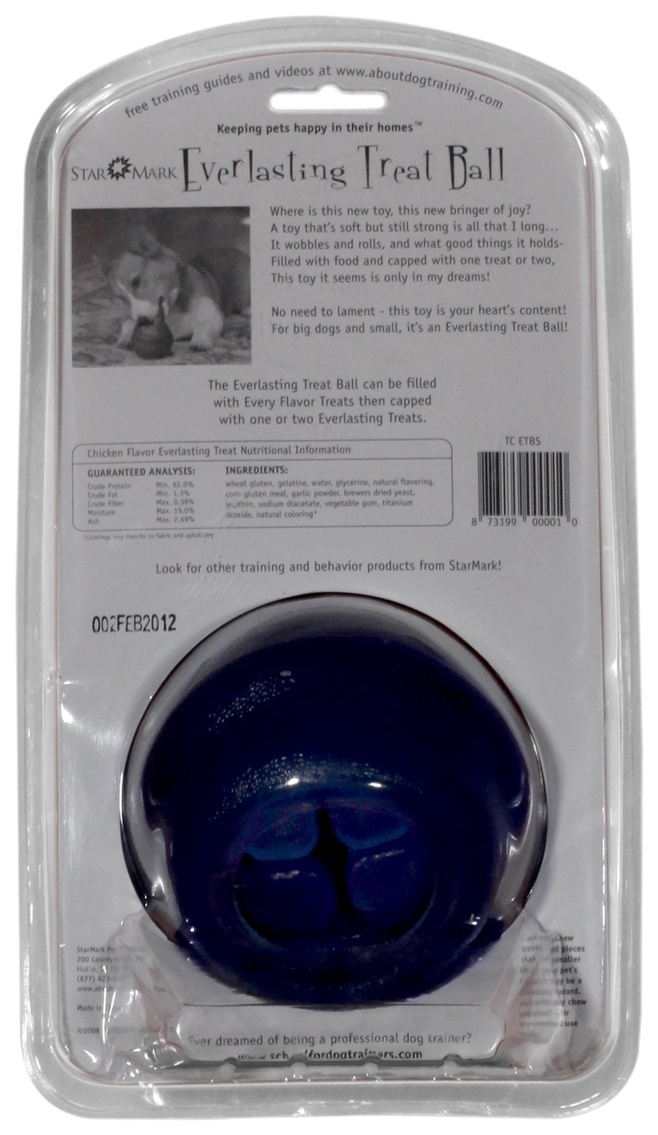 Starmark Everlasting Treat Ball Medium dishwasher-safe label for easy cleanup