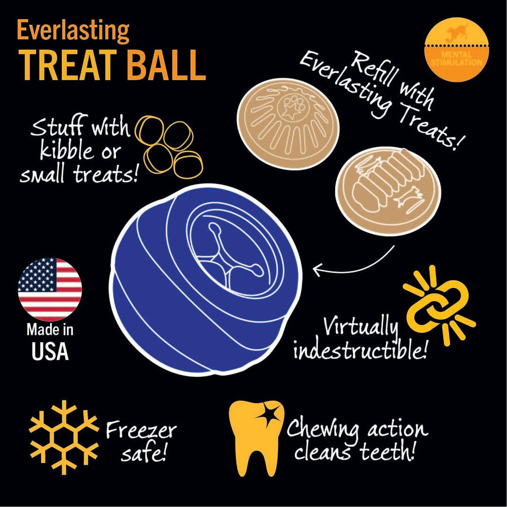 Starmark Everlasting Treat Ball Medium kit included with one treat for immediate use