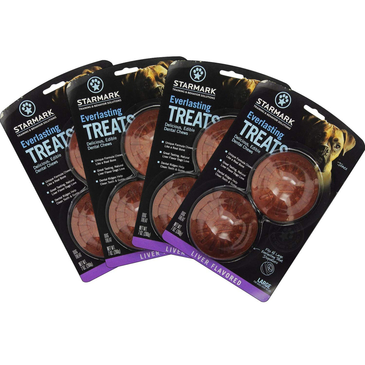 Starmark Everlasting Treat dog chew highlighting natural ingredients for tasty snacking and dental care