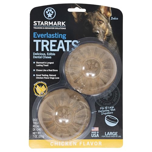 Starmark Everlasting Treat Large Chicken bone-like chew—perfect for licking and gnawing.