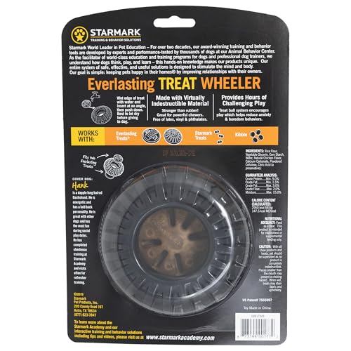 Starmark Everlasting Treat Wheeler grooved surface ready to hold treats for extended chews