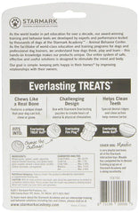 Starmark Everlasting Treats dental chews image captures a dog enjoying a chew.