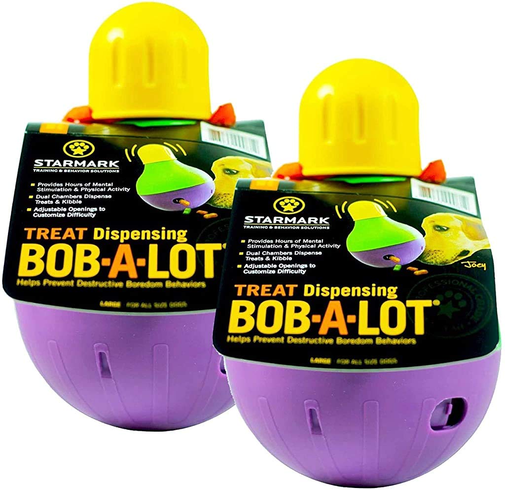Starmark Large Bob-A-Lot 2-Pack Toy promotes interactive play and mental enrichment.