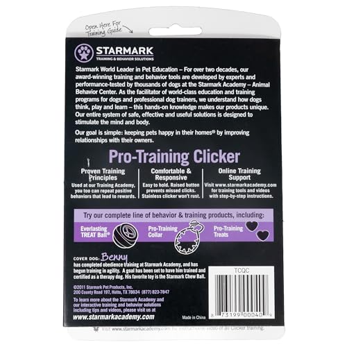 Starmark Pro-Training Clicker in action delivering a crisp, reliable click for shaping behavior