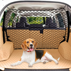 STARROAD-TIM dog car barrier net front view showing full-seat isolation for pets.