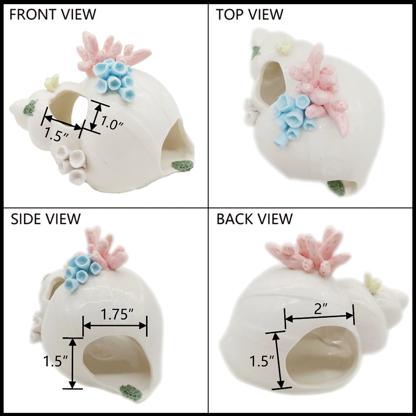 Starryfill Betta tank decoration shows odorless ceramic beauty for freshwater or saltwater.