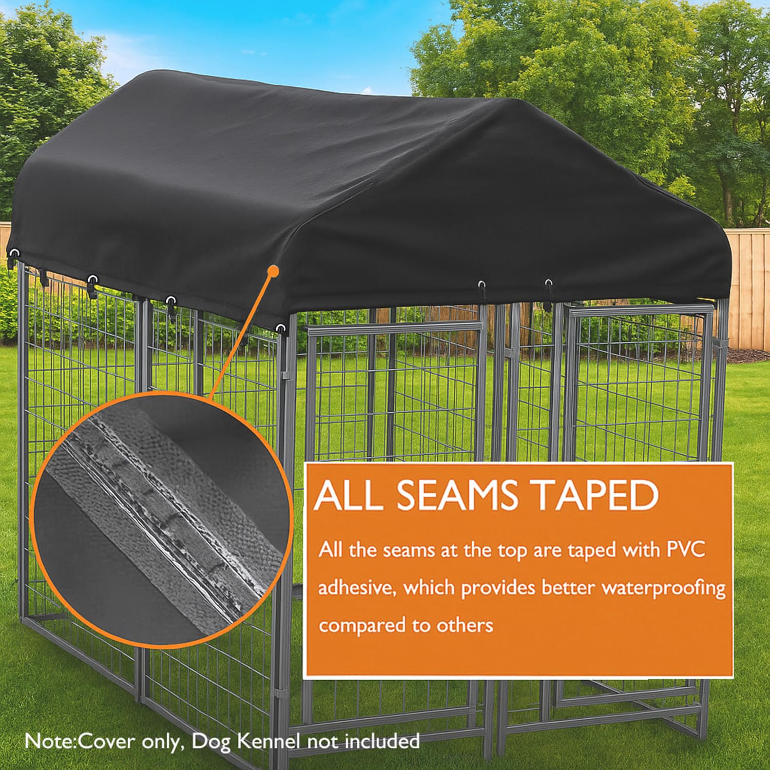 STAYDEN Outdoor Cover blocks water with waterproof top strip during downpours.