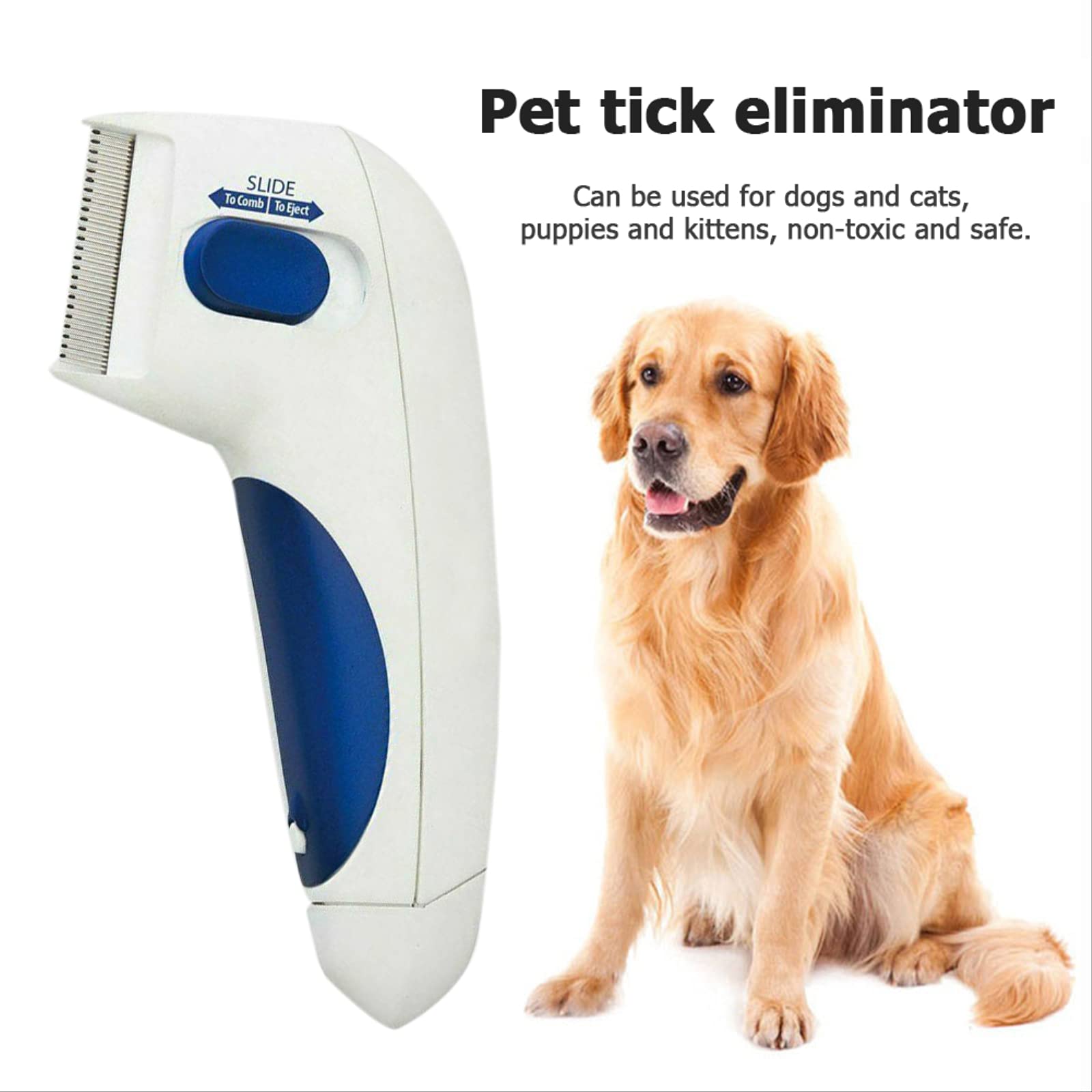 Stcyutdaa electric pet comb stainless-steel teeth provide gentle, precise detangling.