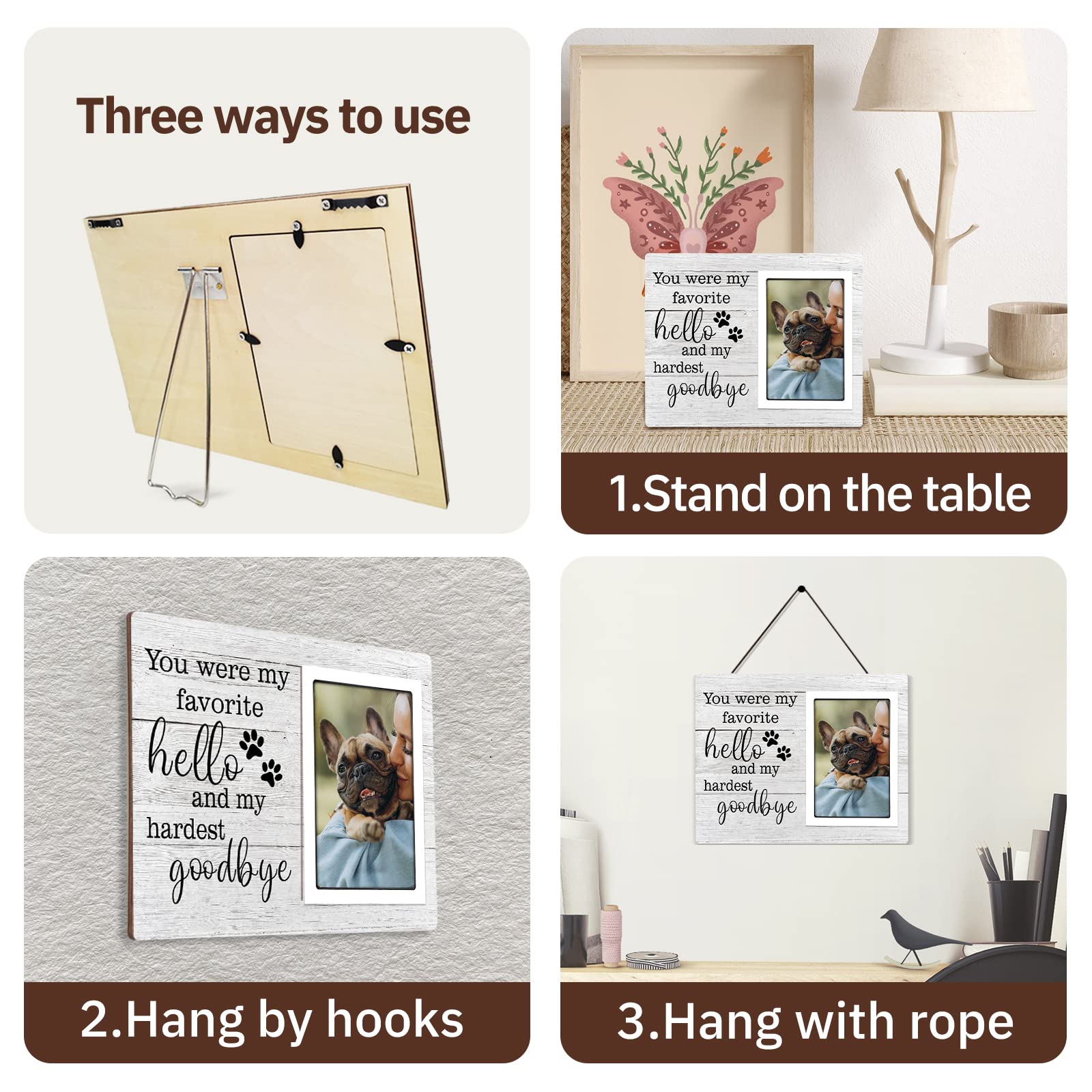 SteadStyle dog memorial frame packaged gift-ready, ready to comfort a grieving family.