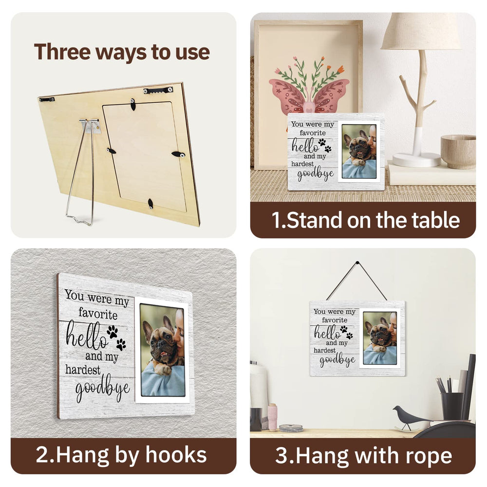 SteadStyle dog memorial frame packaged gift-ready, ready to comfort a grieving family.