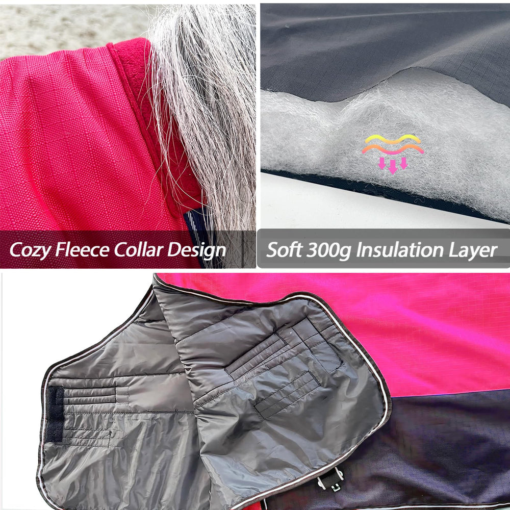 SteeDear blanket shows reflective strips on chest and tail for better visibility