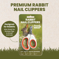 Steel & Cedar rabbit nail clippers non-slip grip enables secure grooming sessions