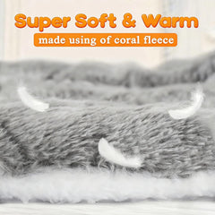 Steelhill small pet bed gray-polka-dots blends with cages while delivering soft warmth.