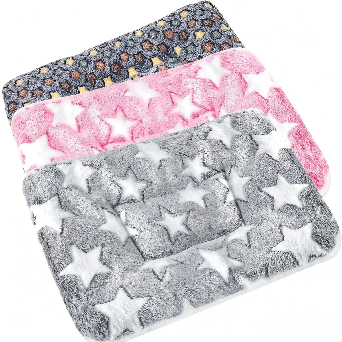 Steelhill small pet bed gray-stars design offers warm, cozy resting for tiny pets.
