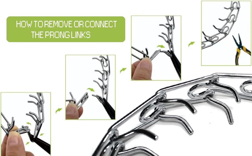 STEHEALTH dog collar adjustable with two links for training and sizing.