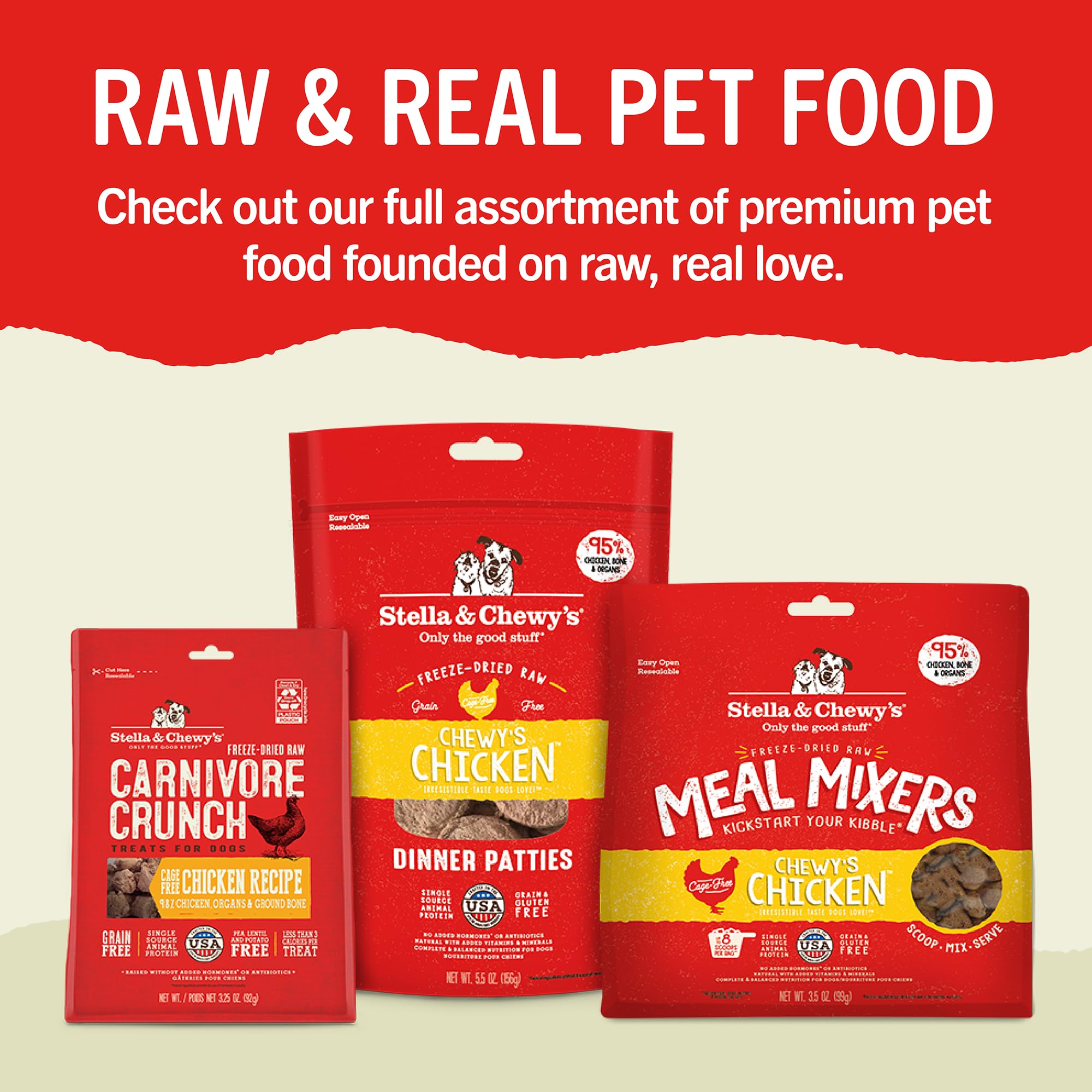 Calcium-enriched, allergen-free Stella & Chewy's Dental Delights for healthier teeth.