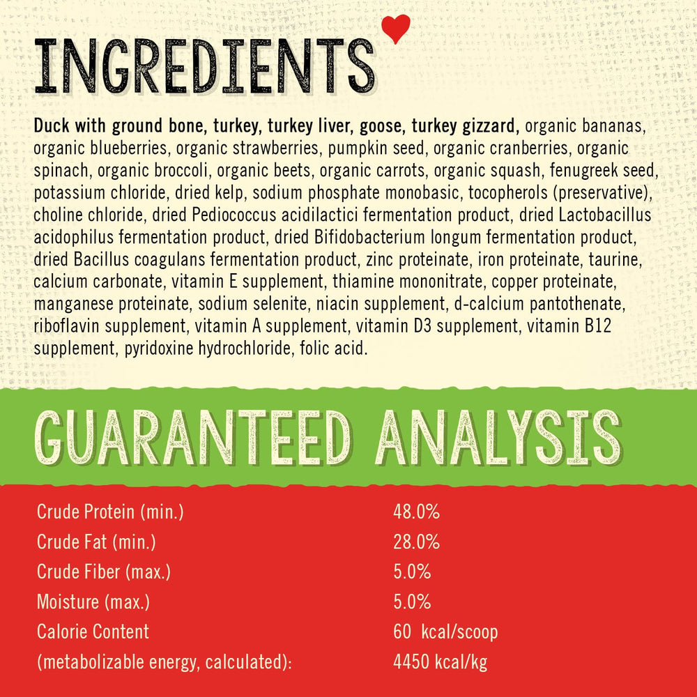 Stella & Chewy's meal mixer with probiotics and fiber for digestive support.