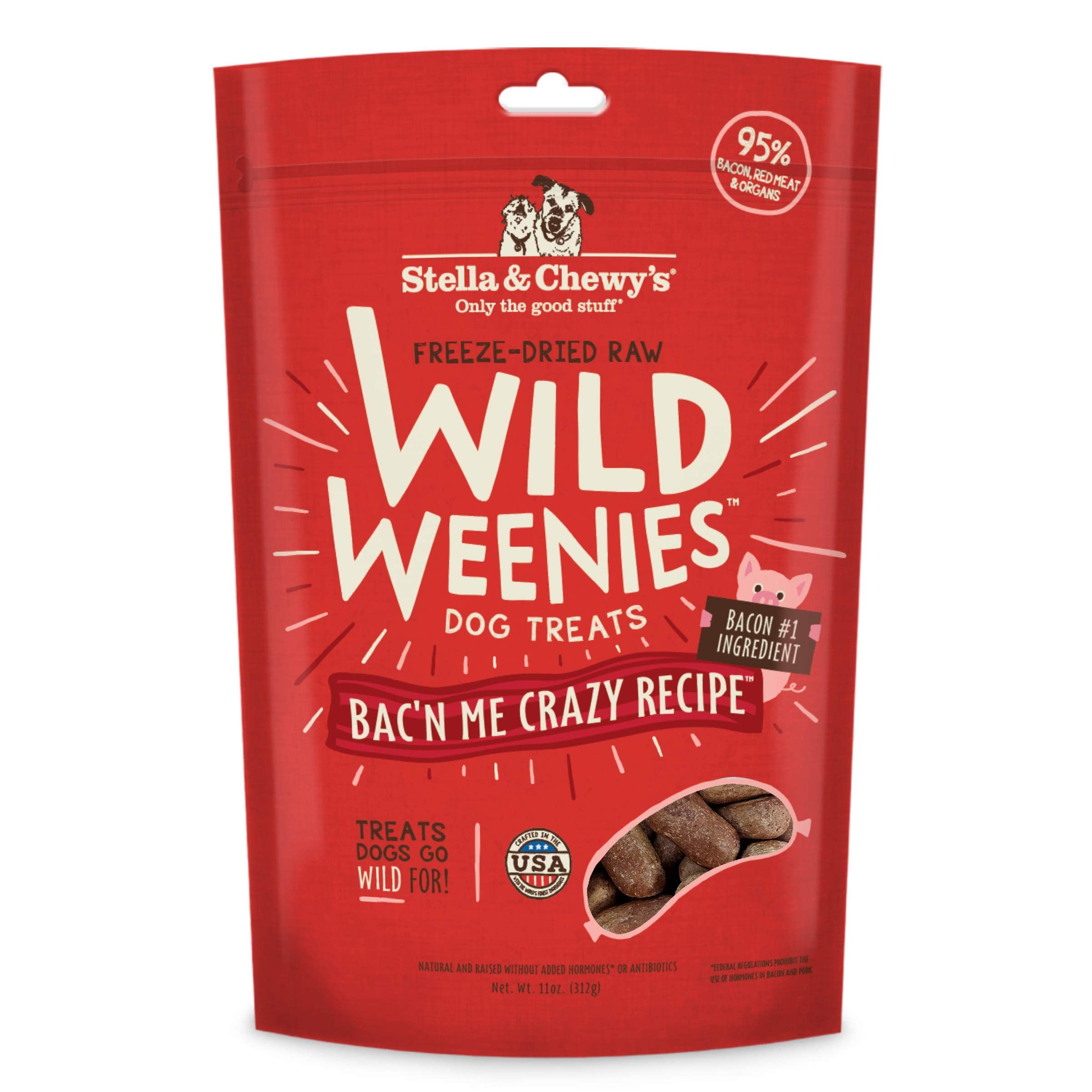 Stella & Chewy's Wild Weenies bacon treat pack for training rewards