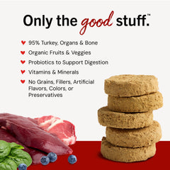 Stella & Chewy's Simply Venison Patties served in a bowl for easy serving options.