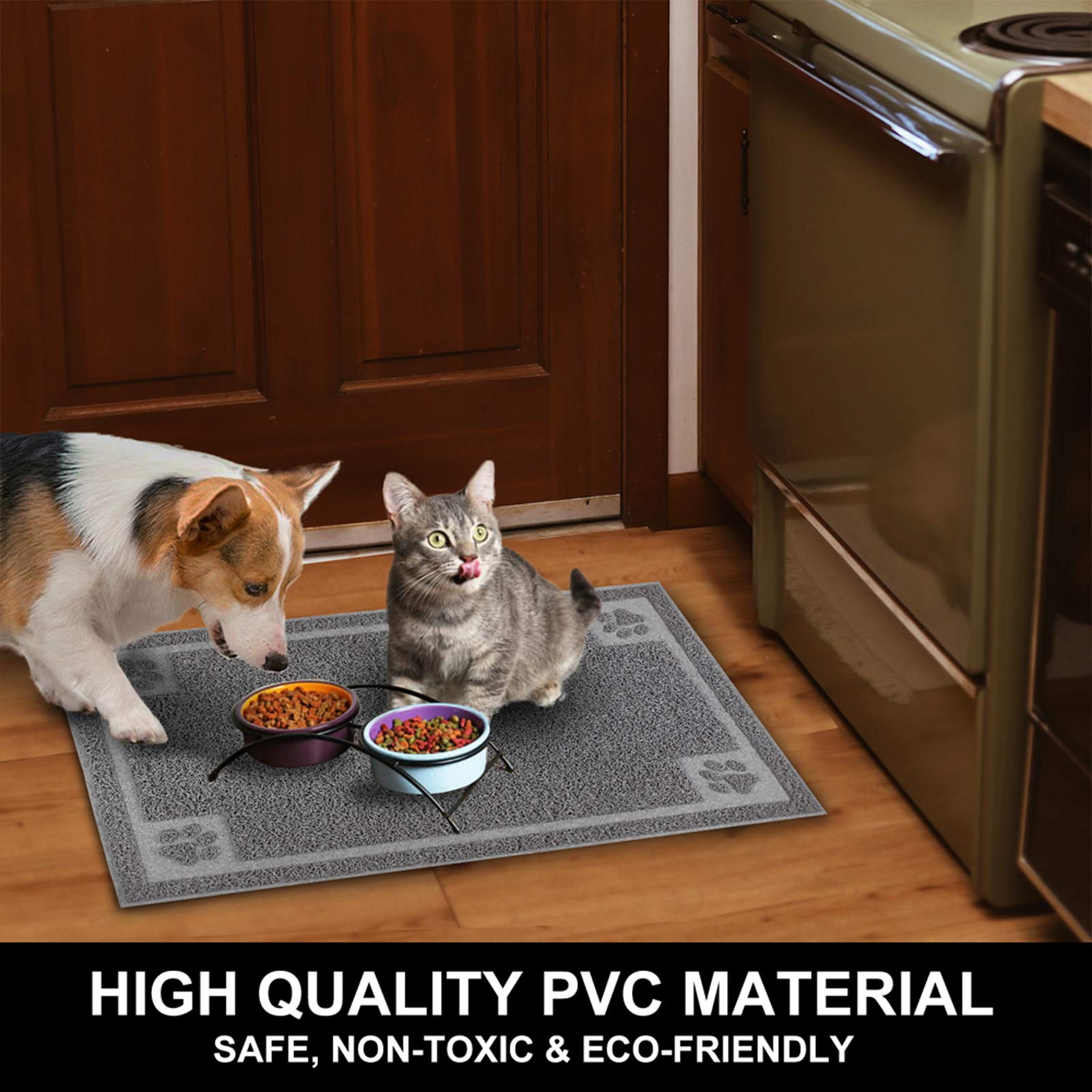 STELLAIRE CHERN pet feeding mat suitable for bowls and feeders.