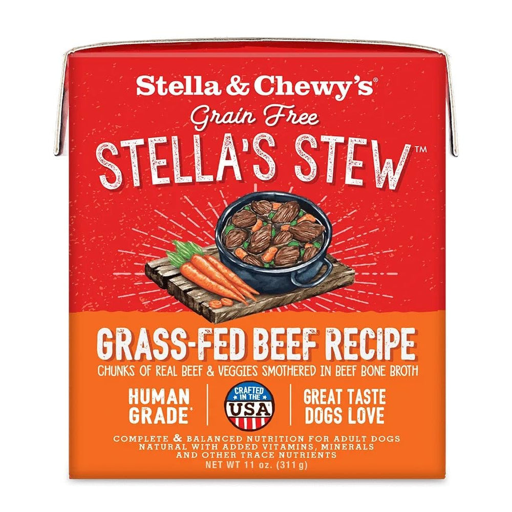Stella & Chewy's Stella's Stew grass-fed beef chunks for a hearty, protein-rich meal.