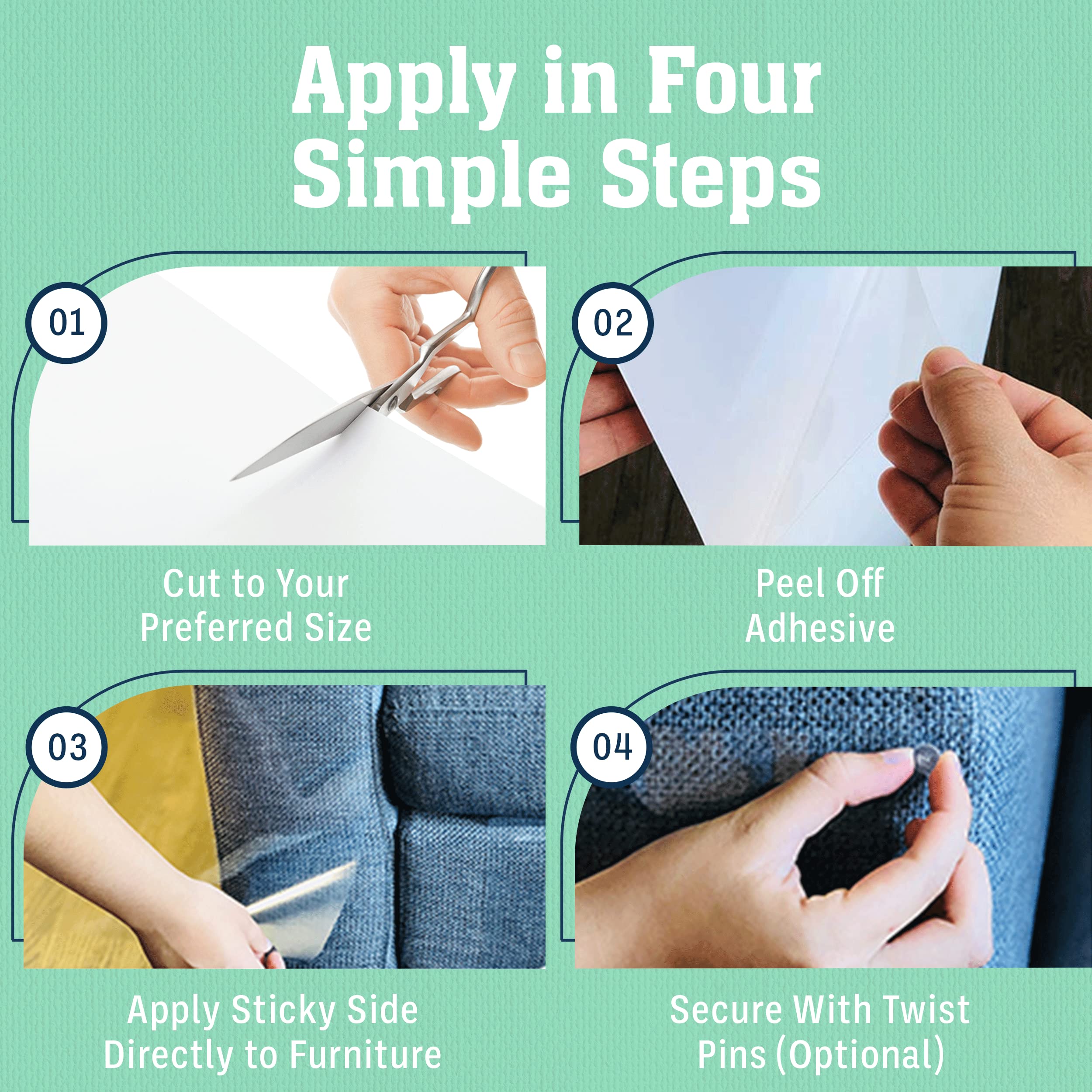 Stelucca Amazing Shields cut-to-fit for a tailored sofa look.