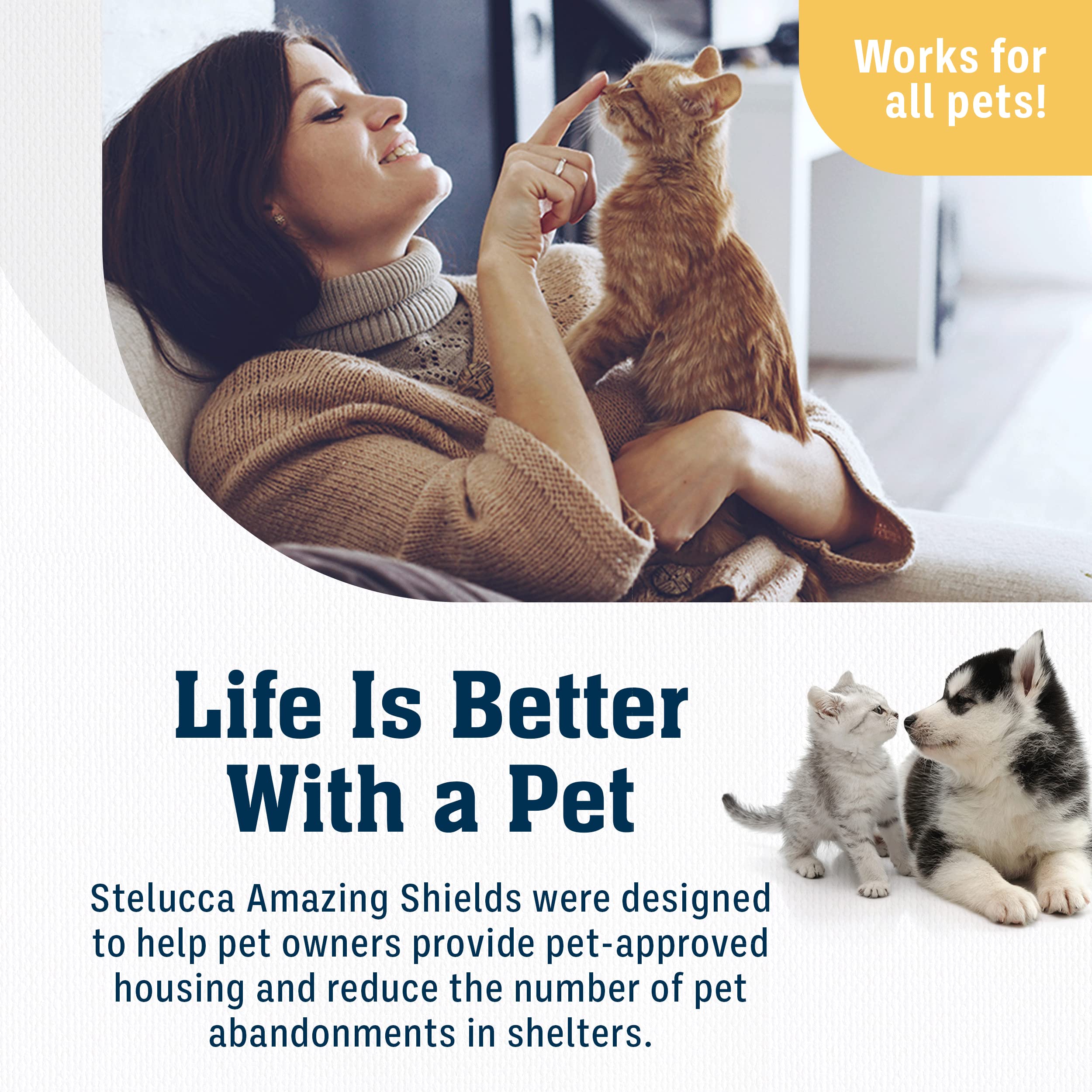 Stelucca Amazing Shields easy-clean surface helps maintain a neat living room.