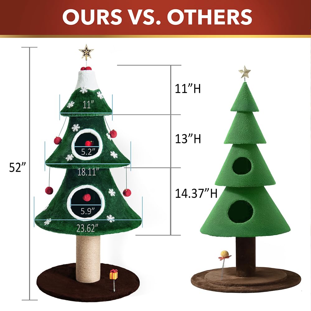 Stephan Roberts cat Christmas tree alpine 52h holiday-detail design enhances ambiance