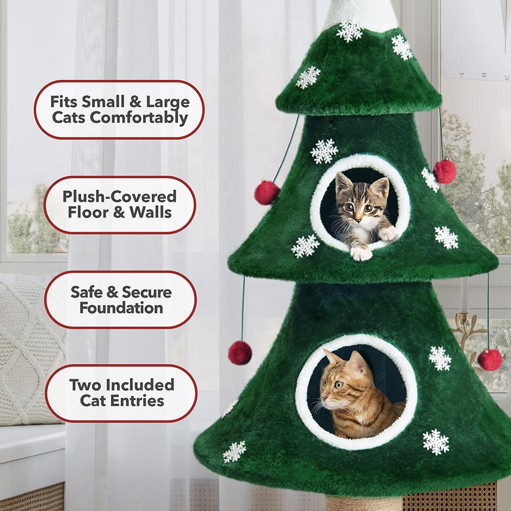 Stephan Roberts cat Christmas tree alpine 52h sisal posts encourage healthy scratching