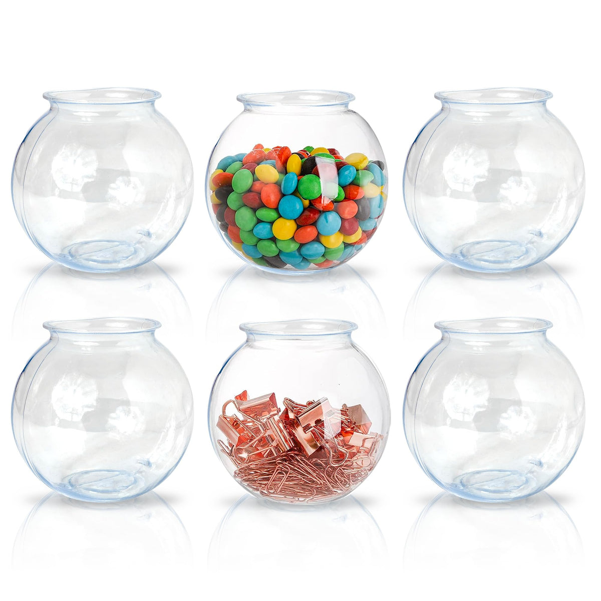 Sterline fish bowls pack-6-16oz clear centerpiece for parties and crafts.