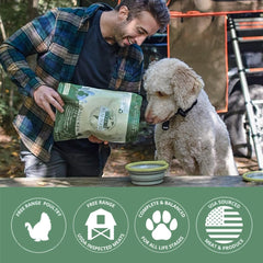 Close-up of freeze-dried texture from Steve's Real Food Turducken Nuggets.