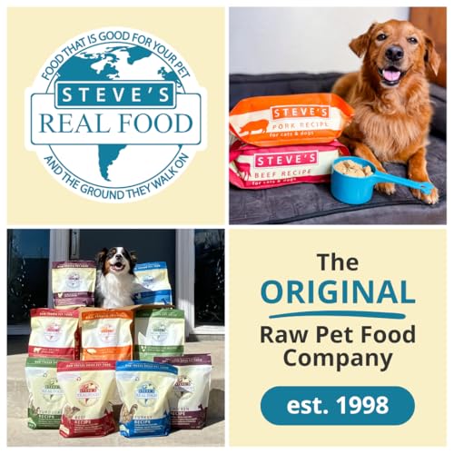 Steve's Real Food freeze-dried turkey nuggets pet feeding setup for meals