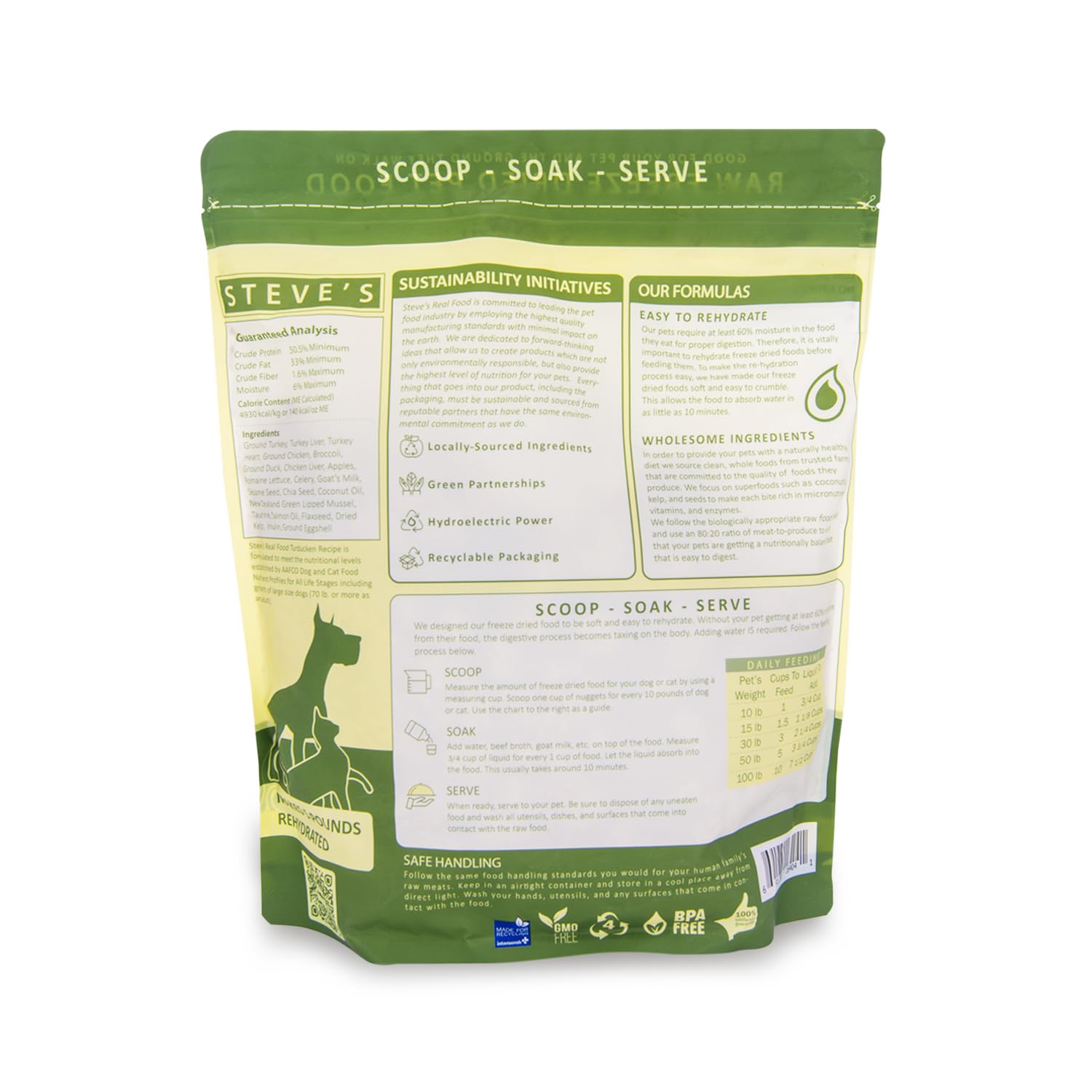 Steve's Real Food Turducken nuggets close-up shows texture and flavor appeal