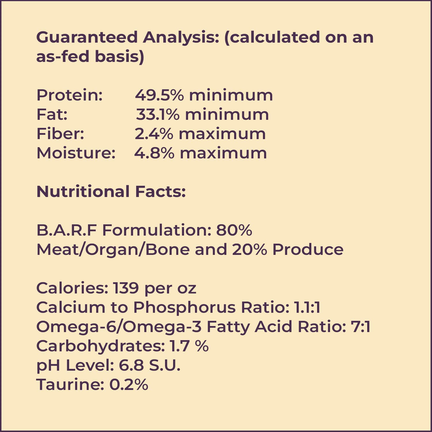 Steve's Real Food vegetarian-fed free-range label indicates responsible sourcing.