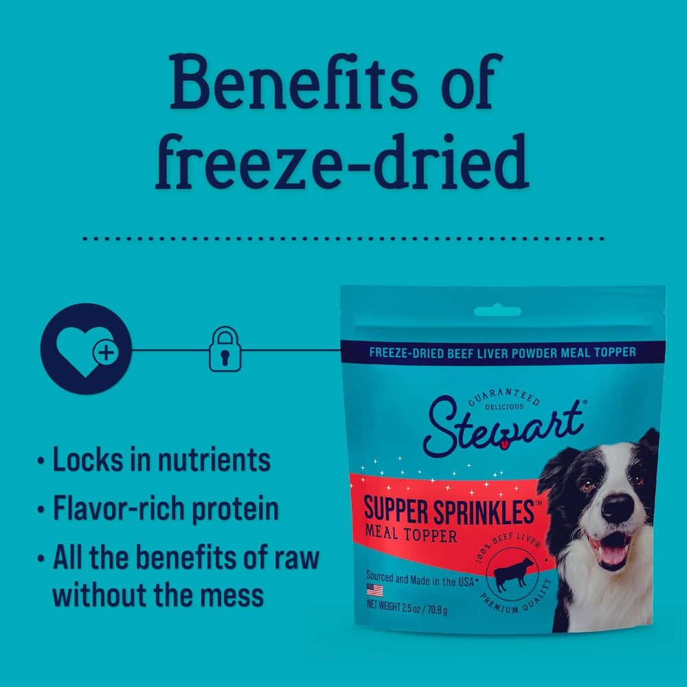 Stewart Supper Sprinkles provides vitamins A and B for eye health support.