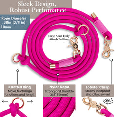 Sticks N' Bones Co Hands Free Dog Leash — Adjustable 4.3–7.5 ft, Dual Handle, 2-Dog Compatible