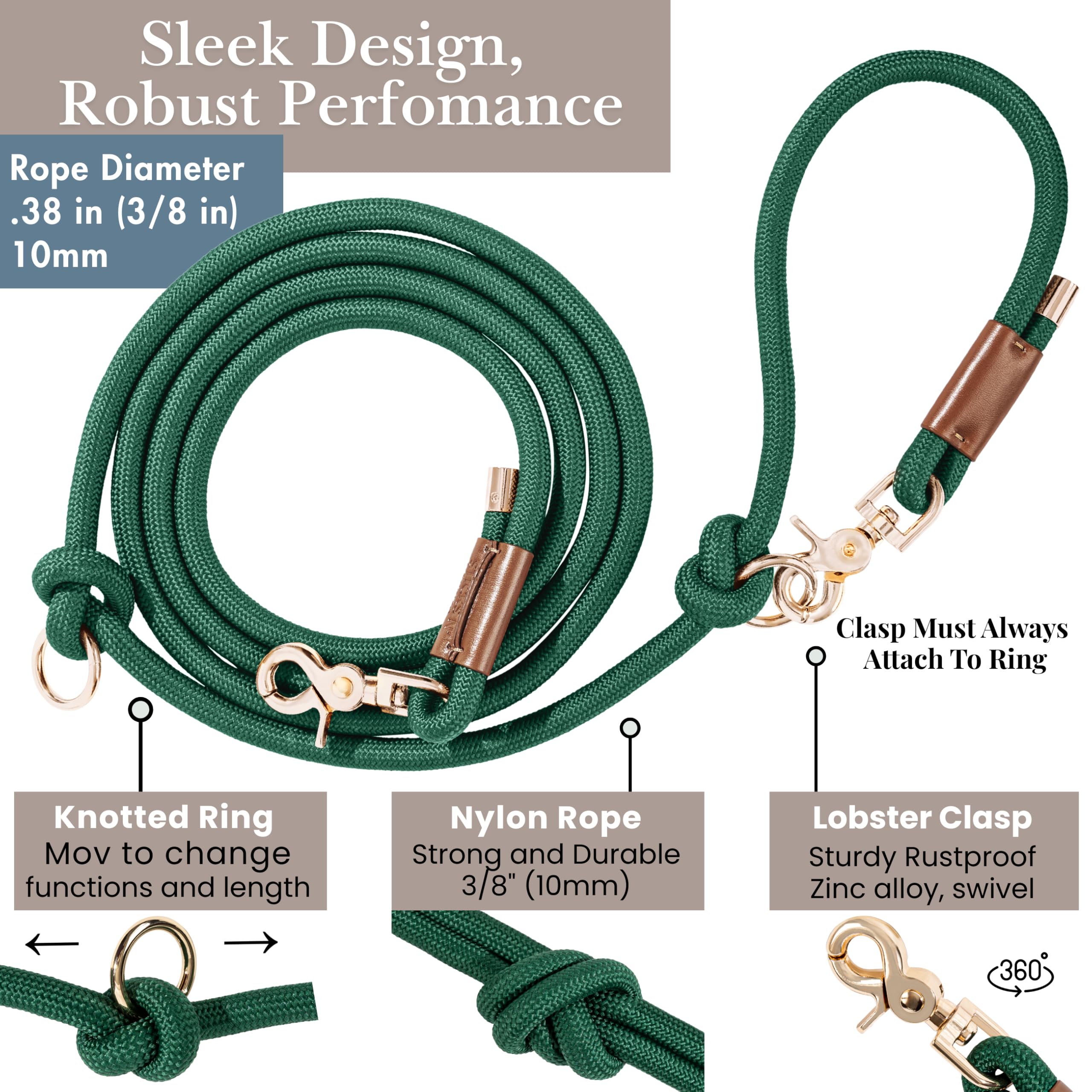 Sticks N' Bones waist leash for running keeps hands free