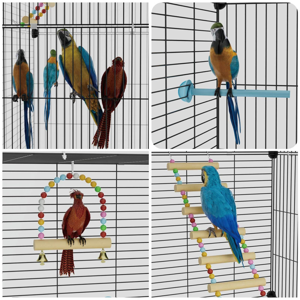 STILLCOVE bird cage pull-out tray for quick, mess-free cleaning and maintenance.