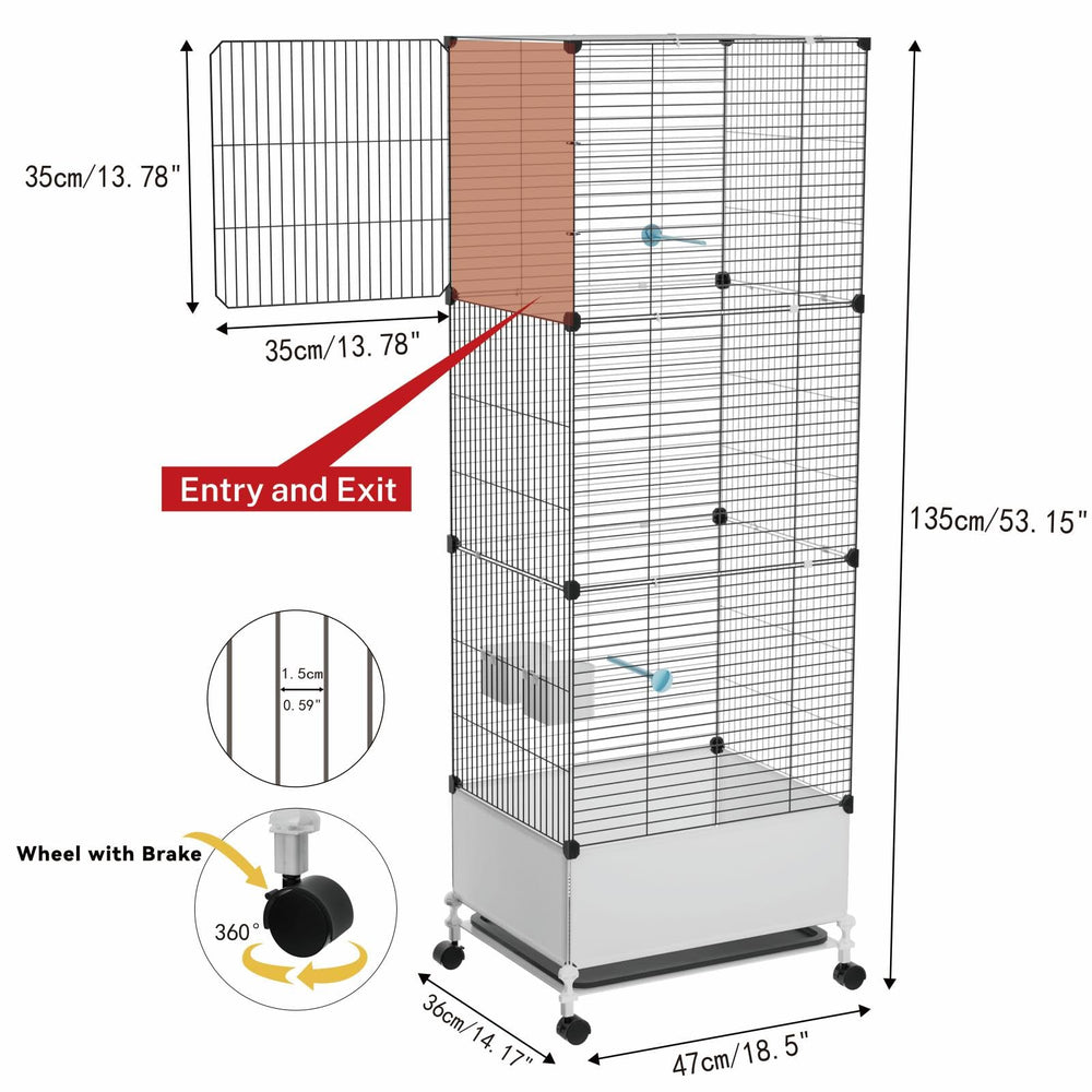 STILLCOVE rolling-stand cage in durable black finish enables easy indoor or outdoor placement.